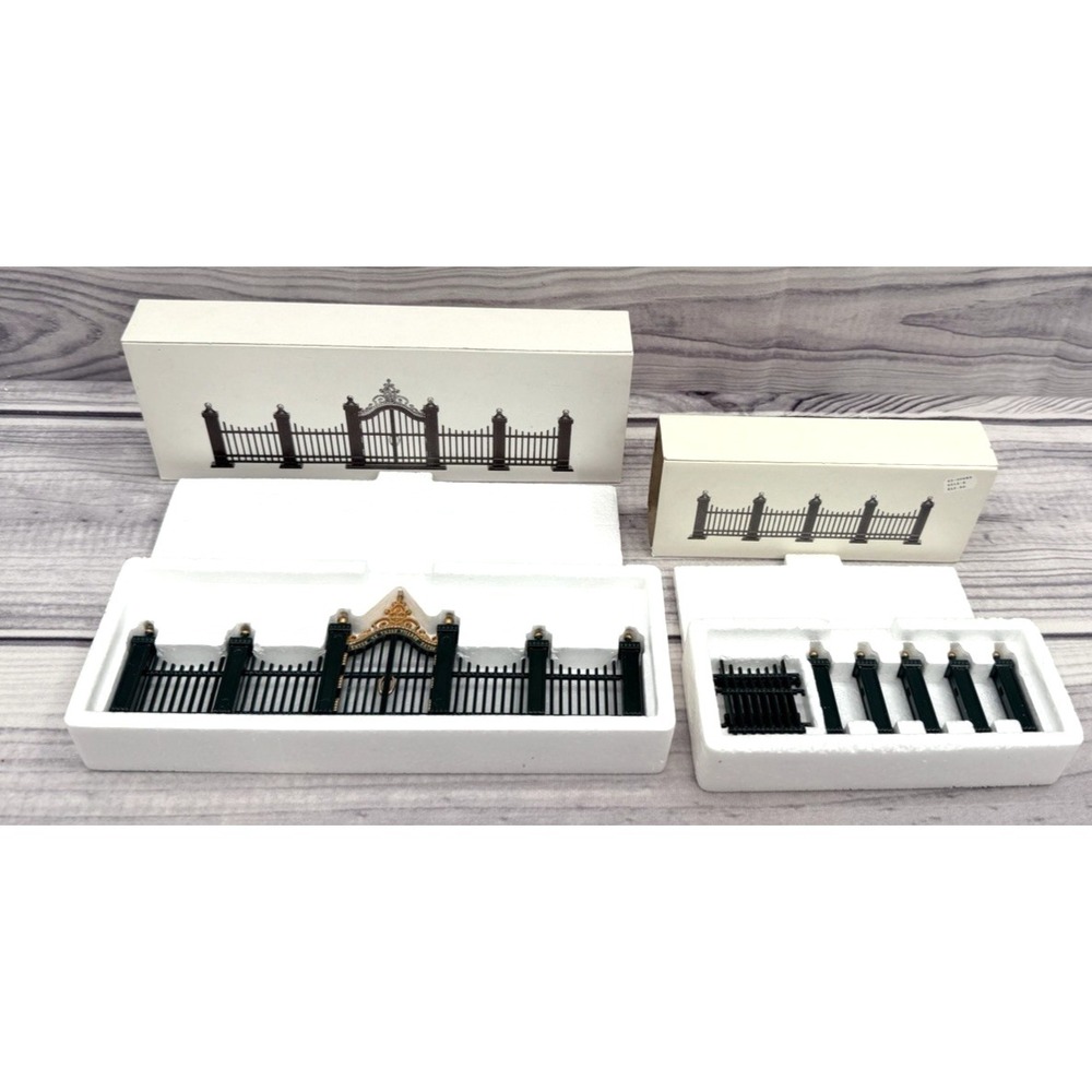 DEPT 56 HERITAGE VILLAGE COLLECTION‎ WROUGHT IRON GATE AND FENCE WITH EXTENSIONS